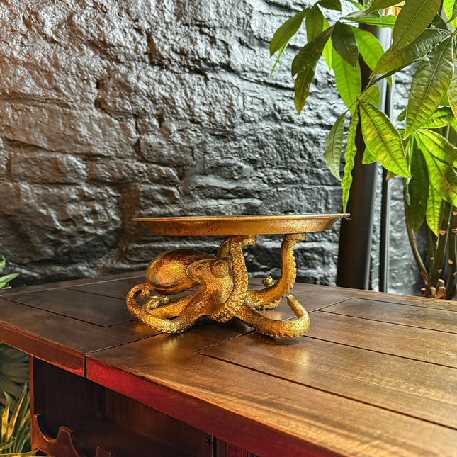 Gold Octopus Tray Table