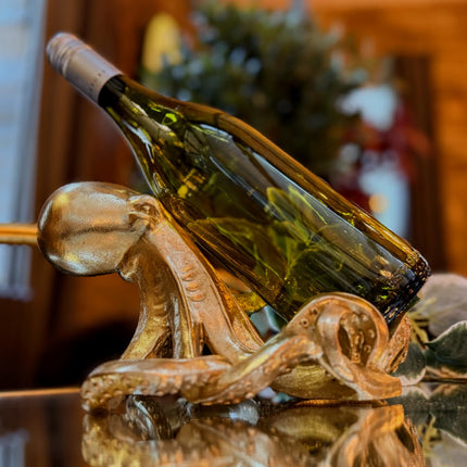 Gold Octopus Wine Bottle Holder