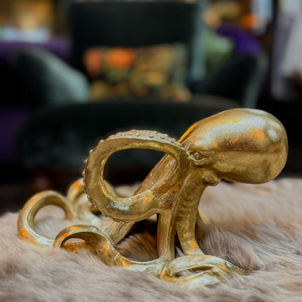 Gold Octopus Wine Bottle Holder
