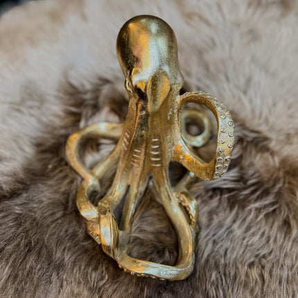 Gold Octopus Wine Bottle Holder