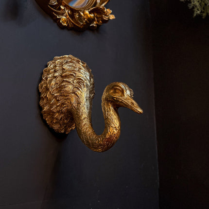Gold Ostrich Wall Sculpture