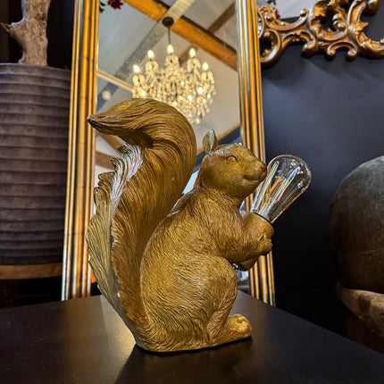 Gold Squirrel Table Lamp