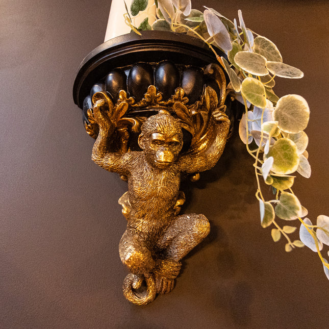 Golden Monkey Wall Shelf