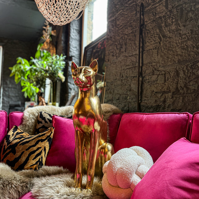 Golden Sat Down Sphinx Cat Ornament