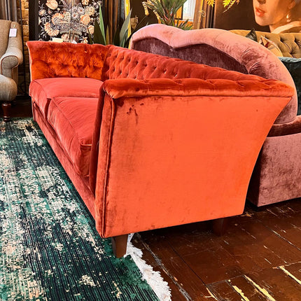 Granby Chesterfield 3 Seater Sofa in Opulence Amber Velvet - Ex Display