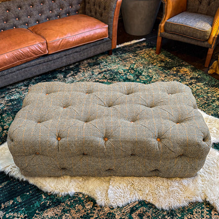 Granby Chesterfield Footstool in Harris Tweed - New