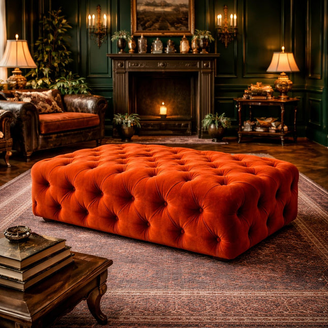 Granby Chesterfield Footstool in Opulence Velvet