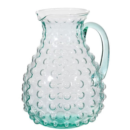 Green Bubble Glass Pitcher