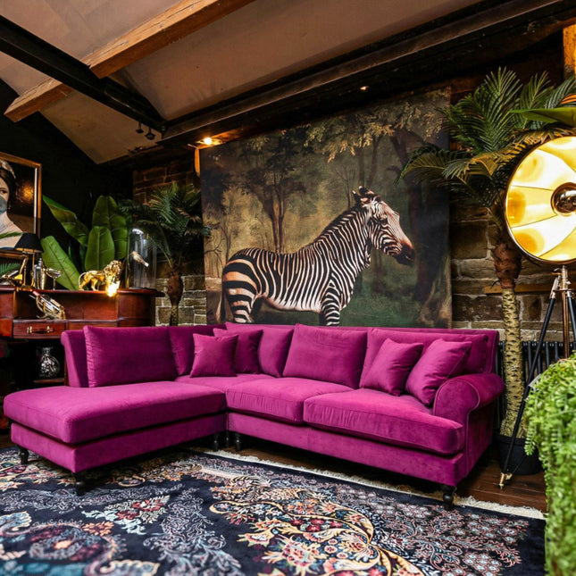 Hartington Left Hand Facing Chaise in Richmond Glamour- Clearance