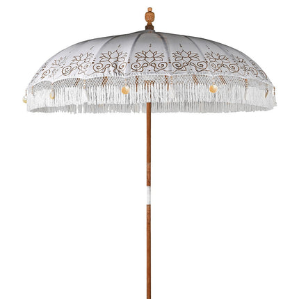 Hand Painted White Parasol