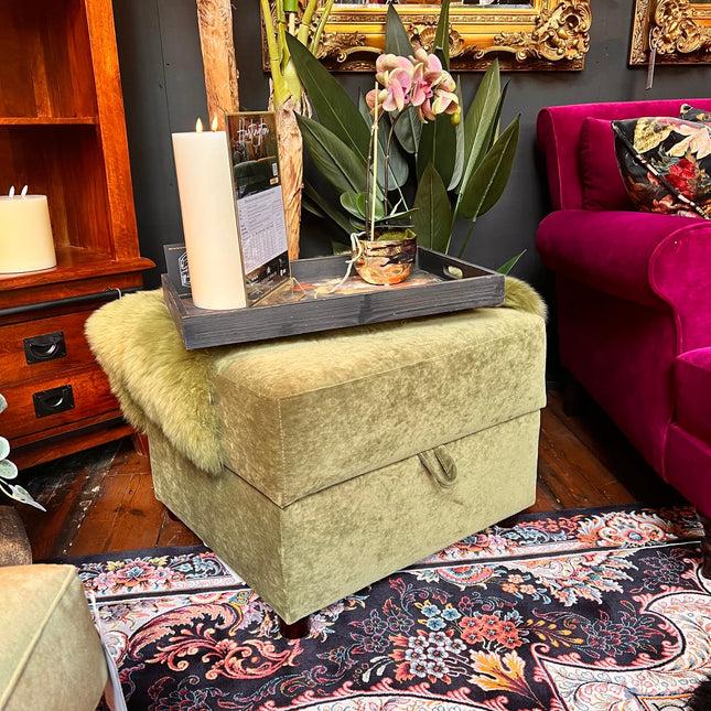 Hartington Storage Footstool in Richmond Velvet (Various Colours) - Clearance