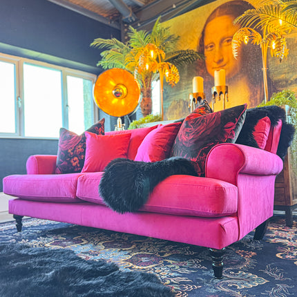 Hartington 3 Seater Sofa in Trinity Pink Velvet
