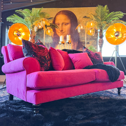 Hartington 3 Seater Sofa in Trinity Pink Velvet