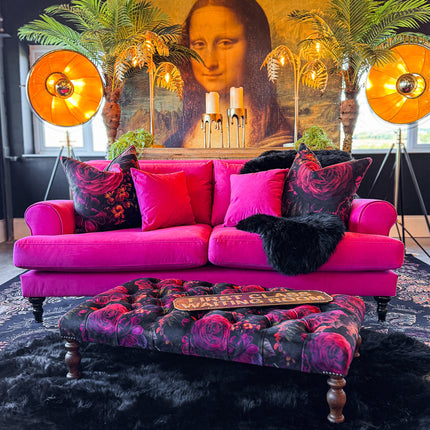 Hartington 3 Seater Sofa in Trinity Pink Velvet