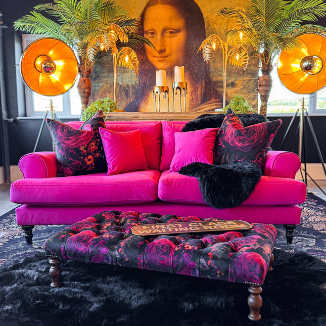 Hartington 3 Seater Sofa in Trinity Pink Velvet
