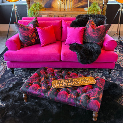 Hartington 3 Seater Sofa in Trinity Pink Velvet