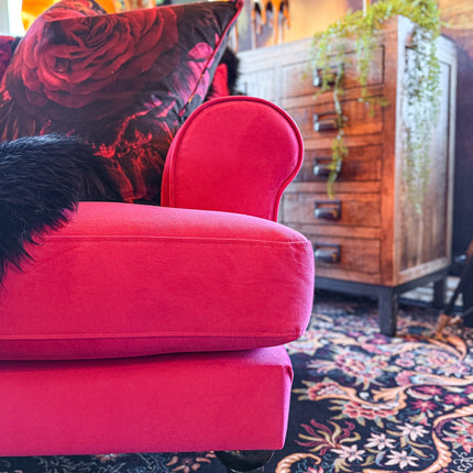Hartington 3 Seater Sofa in Trinity Pink Velvet