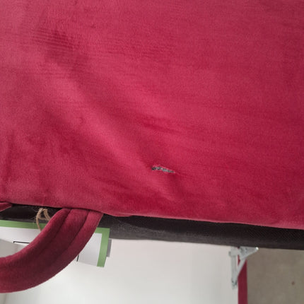 Hartington Storage Footstool in Plush Cerise Velvet - Ex Display