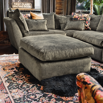 Haven Footstool in Opulence Velvet