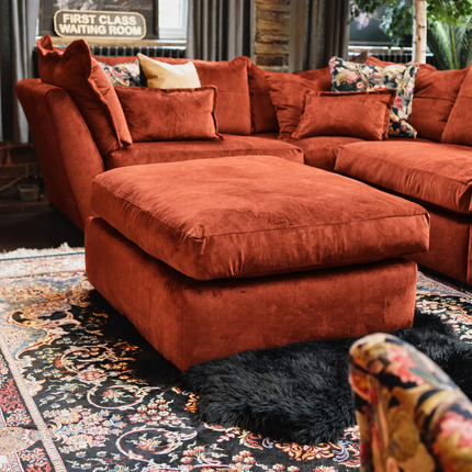 Haven Footstool in Opulence Velvet