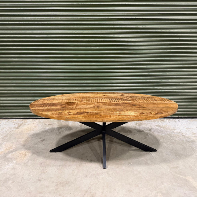 Hawthorn round Mango Industrial Dining Table (Various Sizes)