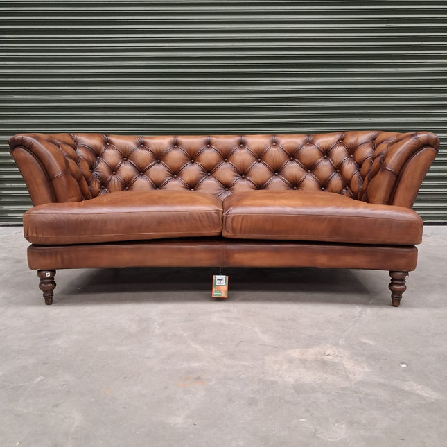Henley 4 Seater Chesterfield Sofa in Hand Antiqued Buffalo Leather - Factory Seconds
