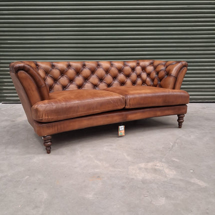 Henley 4 Seater Chesterfield Sofa in Hand Antiqued Buffalo Leather - Factory Seconds