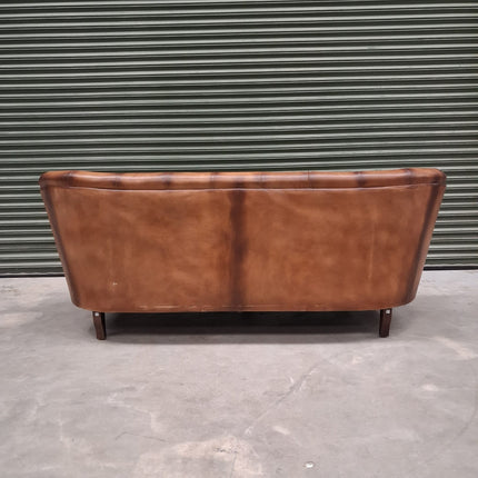 Henley 4 Seater Chesterfield Sofa in Hand Antiqued Buffalo Leather - Factory Seconds