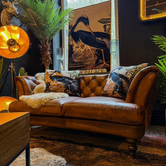 Henley Chesterfield in Hand Antiqued Buffalo Leather - (Various Sizes) - Factory Seconds
