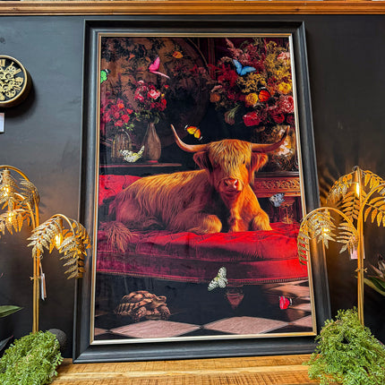 Highland Cow Canvas Wall Art (Various Sizes)