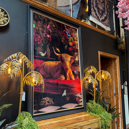 Highland Cow Canvas Wall Art (Various Sizes)