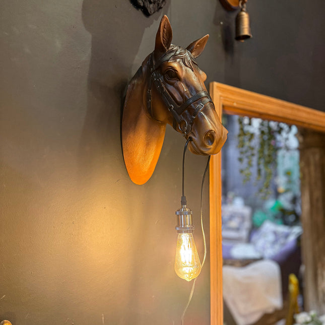 Horse Head Wall Sconce Light