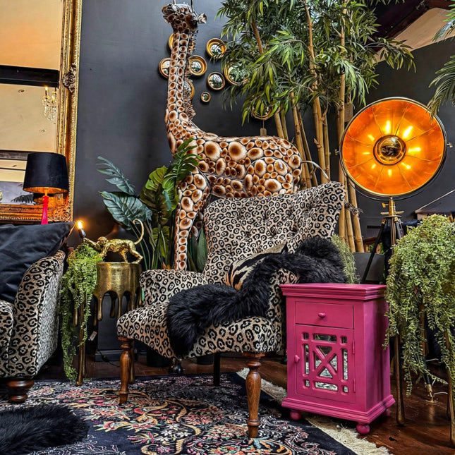 Hot Pink Mirrored Side Table Cabinet – The Pink Duchess