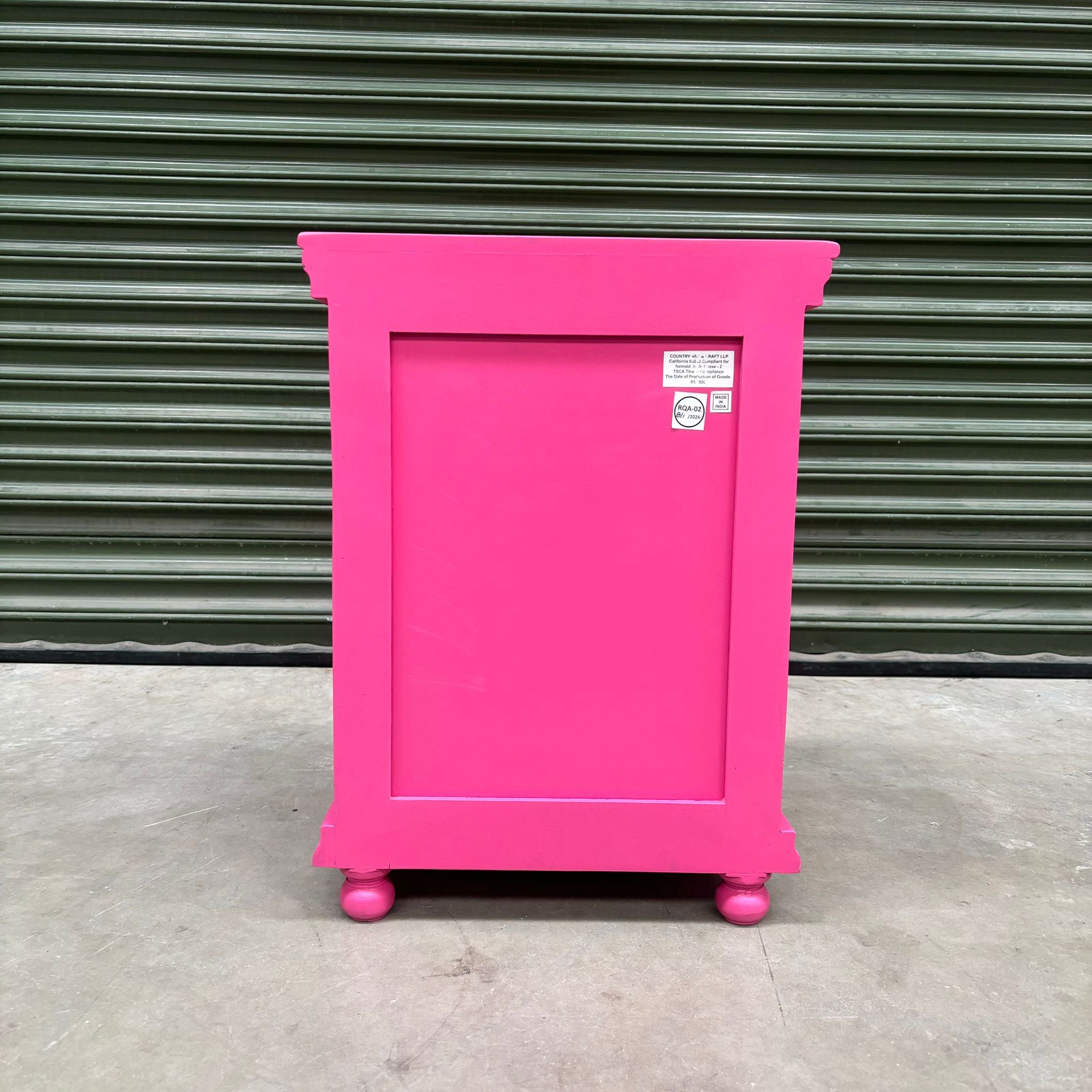 Hot Pink Mirrored Side table Cabinet – The Pink Duchess - Ex