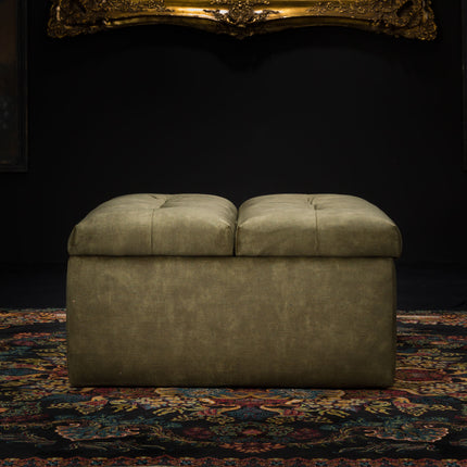 Cracker Footstool Bed in a Box in Velvet