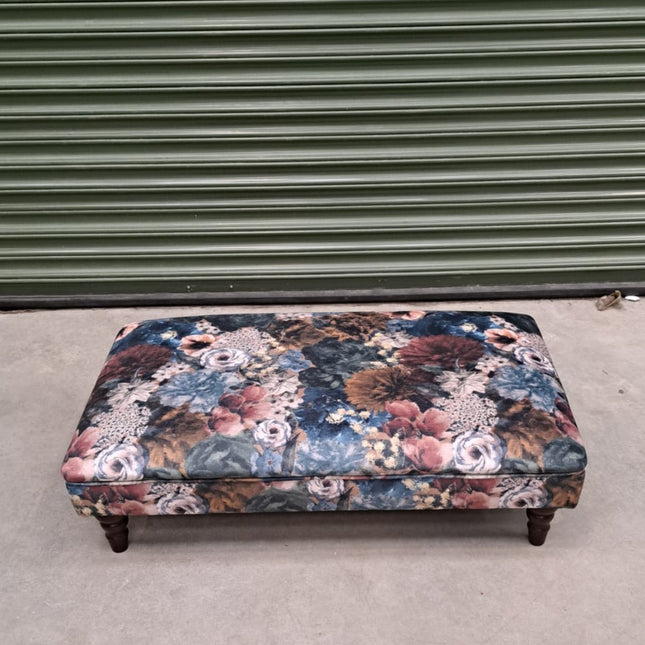 Howard Footstool in Secret Garden Velvet- Clearance