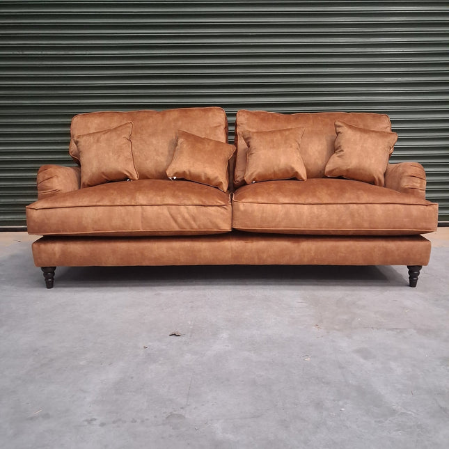 Howard 4 Seater Sofa in Sublime Gold Tumeric Velvet - Ex Display