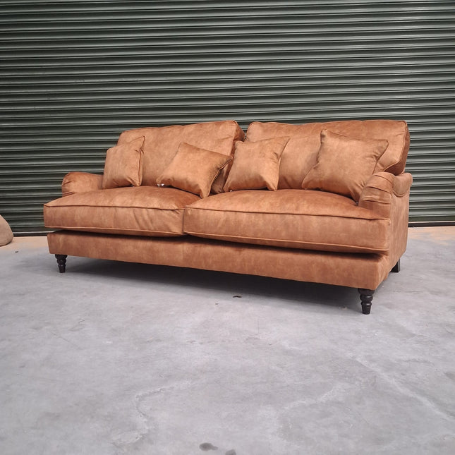 Howard 4 Seater Sofa in Sublime Gold Tumeric Velvet - Ex Display