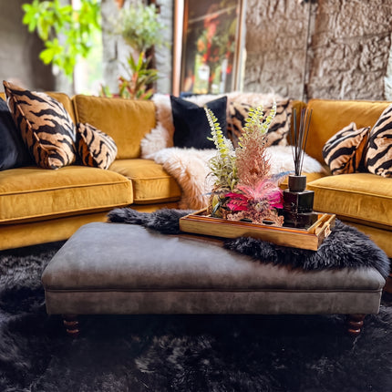 Howard Footstool in Sublime Asphalt Grey