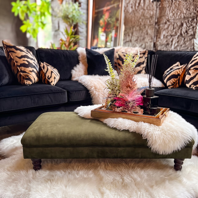 Howard Footstool in Sublime Green Olive