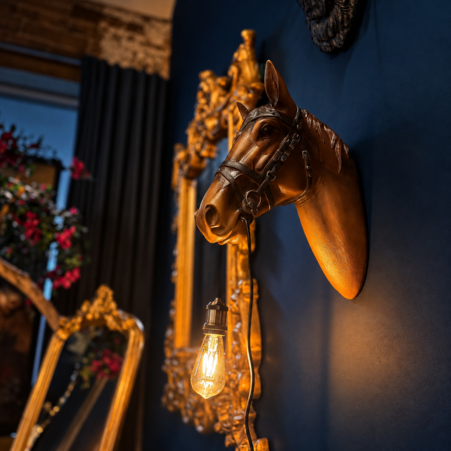 Horse Head Wall Sconce Light