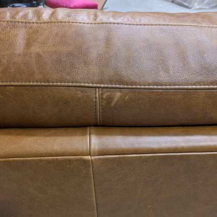 Howard 4 Seater Sofa in Leather Brown - Clearance