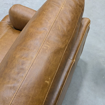 Howard 4 Seater Sofa in Leather Brown - Clearance