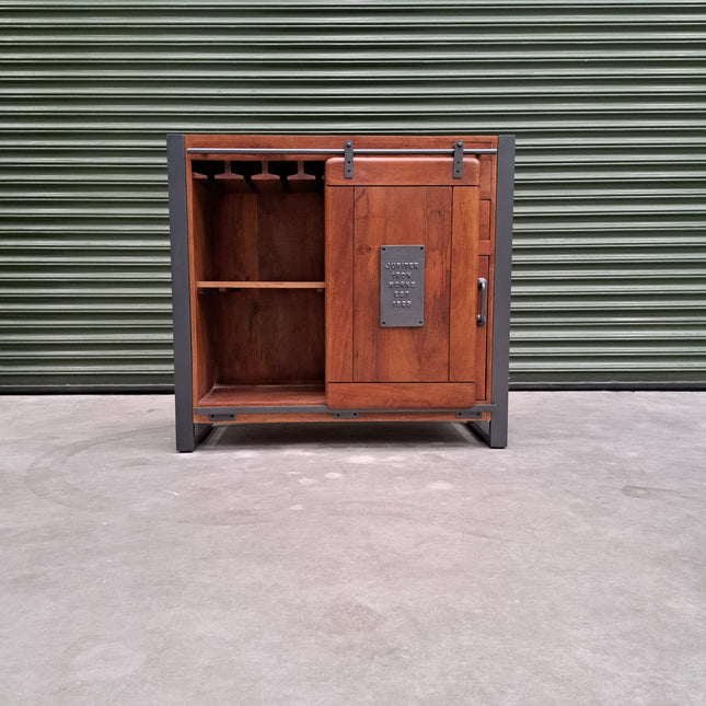 Jupiter Bar Mango Wood Cabinet - Clearance