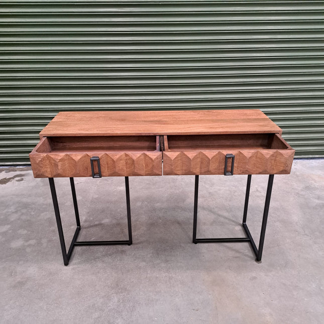 Arria 2 Drawer Console Table Mango Wood - Ex Display
