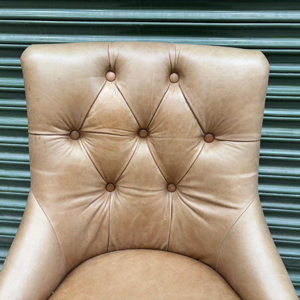 Oskar Bar Stool in Harris Tweed Grey & Tan Leather - Factory Seconds