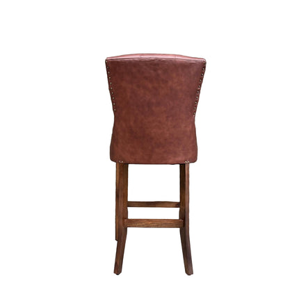Riley Chesterfield Bar Stool in Leather - New