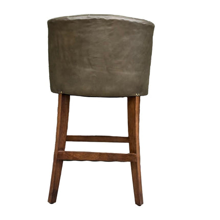 Highland Curved Chesterfield Bar Stool in Leather - New