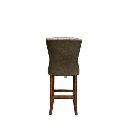 Riley Chesterfield Bar Stool in Leather - New