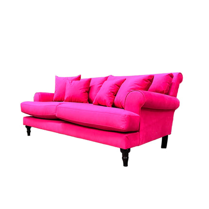Hartington 3 Seater Sofa in Trinity Pink Velvet